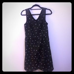 Kensie Black and White Butterfly Print Dress